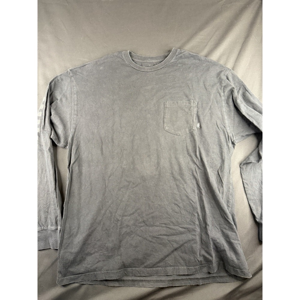 Vans Vintage Square Root Long Sleeve T-Shirt Graphic Black Skater Mens, XL